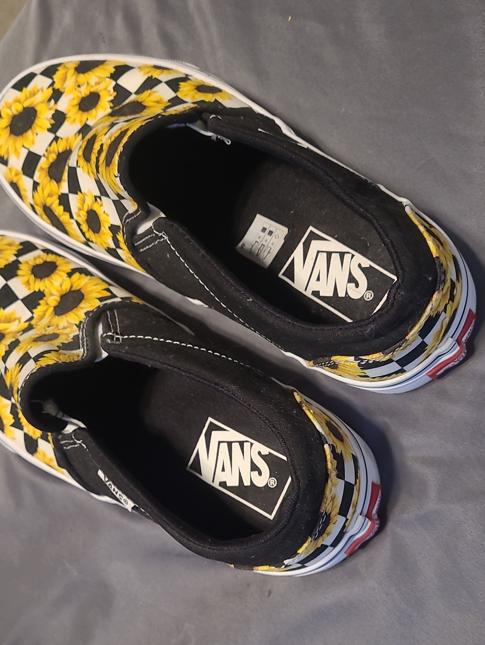 Vans Sunflower Checkerboard Slip-On Sneakers - Picture 2 of 2